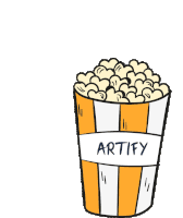 Artify Popcorn Sticker - Artify Popcorn Film Stickers