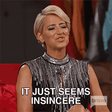 It Just Seems Insincere Real Housewives Of New York GIF - It Just Seems Insincere Real Housewives Of New York It Feels Fake GIFs