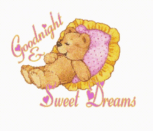 good night night sweet dreams teddy bear bear