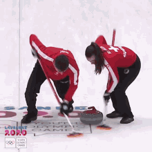 curling youth olympic games sliding sweeping teamwork