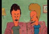 a cartoon of beavis and a cartoon of beavis