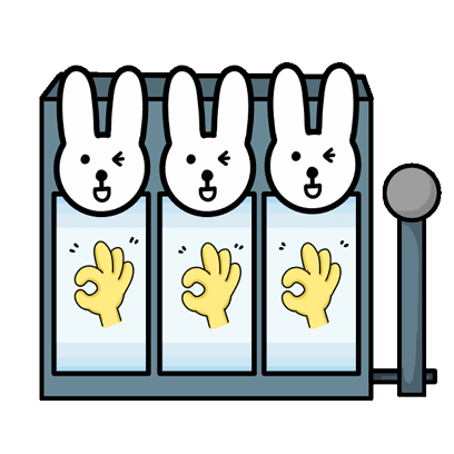 Slotmachine Rabbit Sticker - Slotmachine Slot Rabbit Stickers