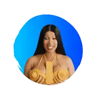 a woman sticking her tongue out while wearing a yellow dress