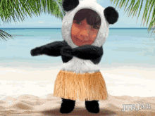 hula panda cute dance jibjab