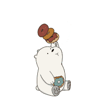 hannah bear cute donuts bear hungry