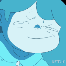 a close up of a cartoon character with a netflix logo in the corner