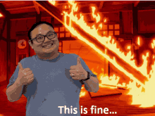 This Is Fine Hao GIF - This Is Fine Hao Burning House GIFs