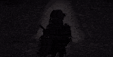 a silhouette of a girl with long hair is standing in front of a wall with neon lights .