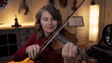 Playing Violin Taylor Davis GIF - Playing Violin Taylor Davis Feel The Music GIFs
