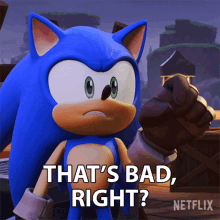 thats bad right sonic the hedgehog sonic prime thats wrong right thats not good right