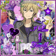 a picture of a man with a crown on his head and the words i love friends