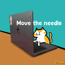 an illustration of a cat sitting on a laptop with the words brainstorm as per my last email below it