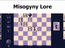 a game of misogyny lore is being played on a computer