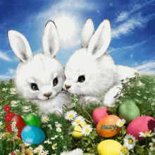 happy easter easter eggs easter bunny bunnies