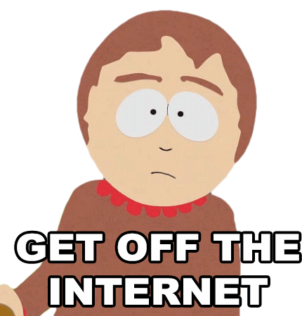 Get Off The Internet Sharon Marsh Sticker - Get Off The Internet Sharon Marsh South Park Stickers