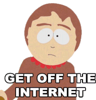 Get Off The Internet Sharon Marsh Sticker - Get Off The Internet Sharon Marsh South Park Stickers