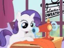 ponys working tailor sewing