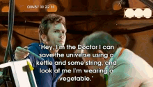 He Wears A Vegetable! GIF - Doctorwho Davidtennant Peterdavison GIFs