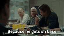 Moneyball Gets On Base GIF