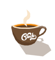 Clockbar Coffeecup Sticker - Clockbar Clock Coffeecup Stickers