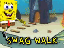 Spongebob Walk Cycle GIF - Spongebob Walk Cycle Swag Walk GIFs