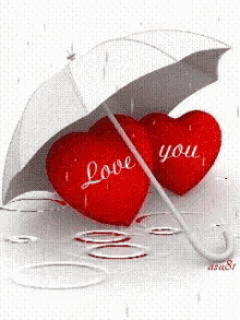 Love You Umbrella GIF
