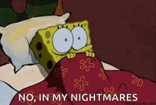 Scared Spongebob GIF - Scared Spongebob Cant Sleep GIFs