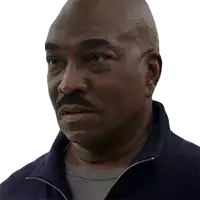a man with a mustache is wearing a black jacket