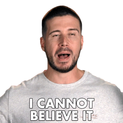 I Cannot Believe It Vinny Guadagnino Sticker - I Cannot Believe It Vinny Guadagnino Jersey Shore Family Vacation Stickers