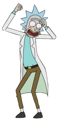 Dancing Happy Sticker - Dancing Happy Rick And Morty Stickers