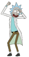 Dancing Happy Sticker - Dancing Happy Rick And Morty Stickers