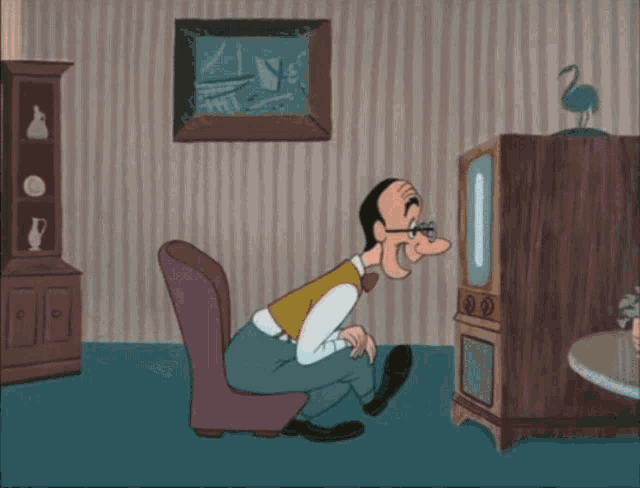Tex Avery Watching Something GIF - Tex Avery Watching Something Glued To Screen - Discover & Share GIFs