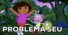 Dora Aventureira / Dora The Explorer / Eu Não Ligo / Problema Seu GIF - Dora The Explorer I Dont Care Dont Know GIFs