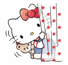 Hello Kitty Peek GIF - Hello Kitty Peek GIFs