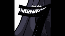 a cartoon drawing of a person with a big smile on their face