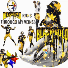 Here We Go Steelers Black And Gold GIF