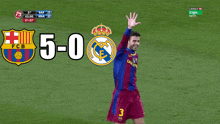 5-0 Barcelona 5-0 Real Madrid GIF - 5-0 Barcelona 5-0 Real Madrid Pique Hand GIFs