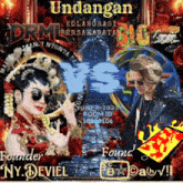 a poster with a woman and a man and the words undangan