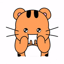 tiger animal surprised want happy
