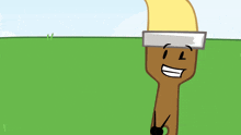 a cartoon of a paint brush with a yellow headband