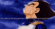 a cartoon character is crying with the words me coming to realization that verge solo 's negative diff below him