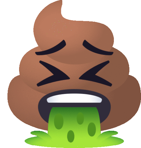 Vomiting Pile Of Poo Sticker - Vomiting Pile Of Poo Joypixels Stickers