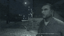 a man without a shirt is talking to someone in a video game