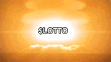 the word lotto is on a yellow background with lightning