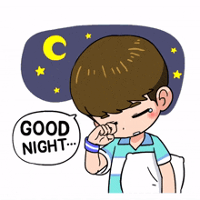 boy cute good night bye sleepy
