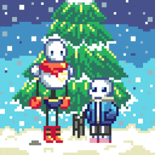 Pixel Art Christmas Tree GIF - Pixel Art Christmas Tree Snow GIFs