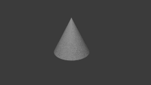 a gray square with a shadow on the ground