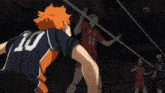 a volleyball player with the number 10 on the back of his shirt