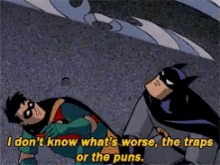 batman robin animated traps puns