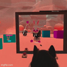 a picture of a cat playing a video game with imgflip.com at the bottom